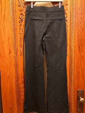 Spanx The Perfect Pant High Rise Pleated Flare Wide Leg Size M Charcoal Gray